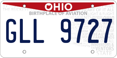 OH license plate GLL9727
