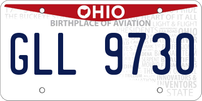OH license plate GLL9730