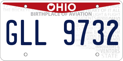 OH license plate GLL9732