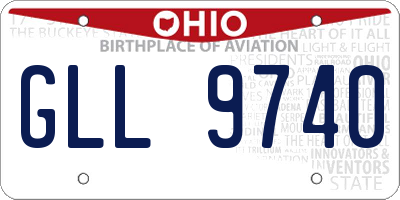 OH license plate GLL9740