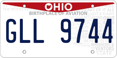 OH license plate GLL9744