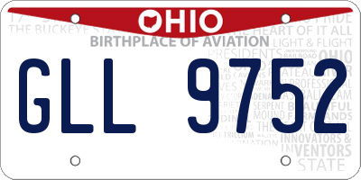 OH license plate GLL9752