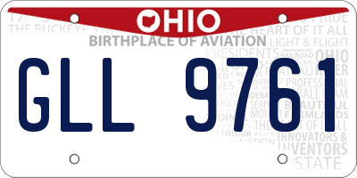 OH license plate GLL9761