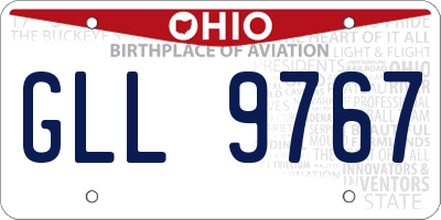 OH license plate GLL9767
