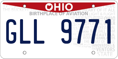 OH license plate GLL9771