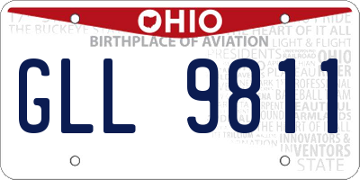 OH license plate GLL9811