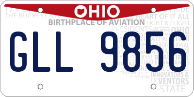 OH license plate GLL9856