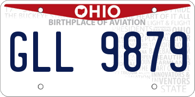 OH license plate GLL9879