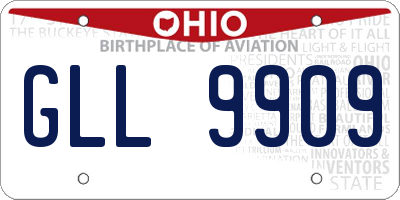 OH license plate GLL9909