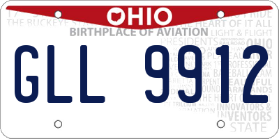 OH license plate GLL9912