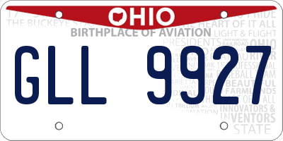 OH license plate GLL9927