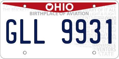 OH license plate GLL9931