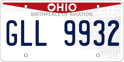 OH license plate GLL9932