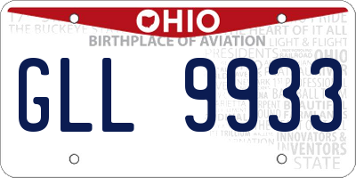 OH license plate GLL9933