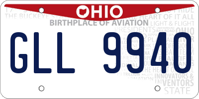 OH license plate GLL9940