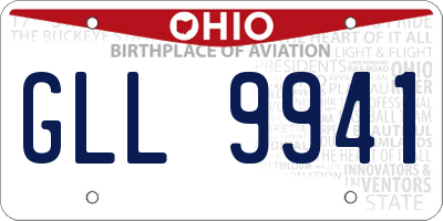 OH license plate GLL9941