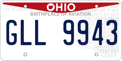 OH license plate GLL9943