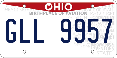 OH license plate GLL9957