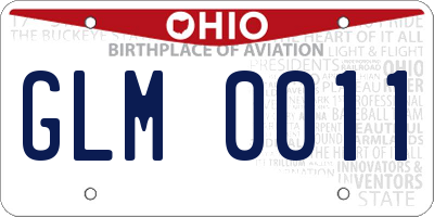 OH license plate GLM0011