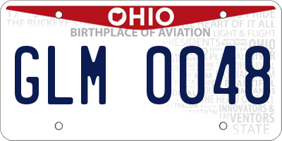 OH license plate GLM0048
