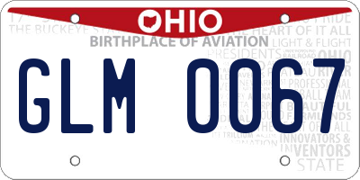 OH license plate GLM0067