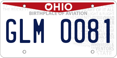 OH license plate GLM0081