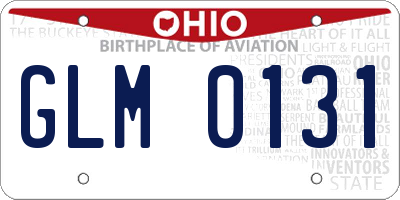 OH license plate GLM0131