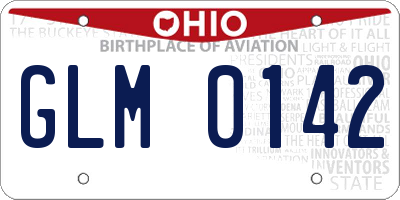 OH license plate GLM0142