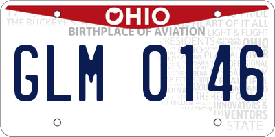 OH license plate GLM0146