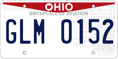 OH license plate GLM0152