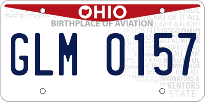 OH license plate GLM0157