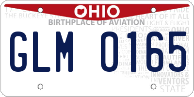 OH license plate GLM0165