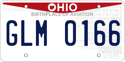 OH license plate GLM0166
