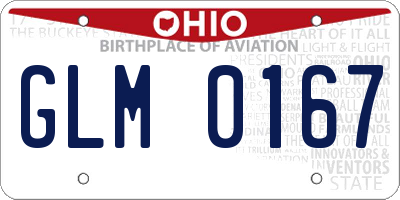 OH license plate GLM0167