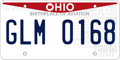 OH license plate GLM0168
