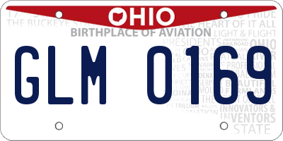 OH license plate GLM0169