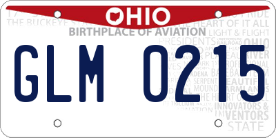 OH license plate GLM0215