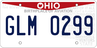 OH license plate GLM0299