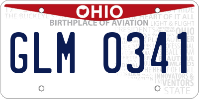 OH license plate GLM0341