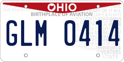 OH license plate GLM0414