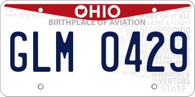 OH license plate GLM0429