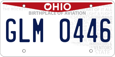 OH license plate GLM0446