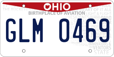 OH license plate GLM0469