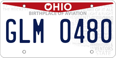 OH license plate GLM0480