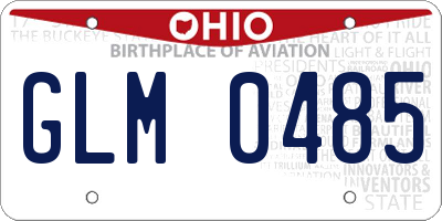 OH license plate GLM0485
