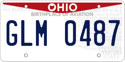 OH license plate GLM0487