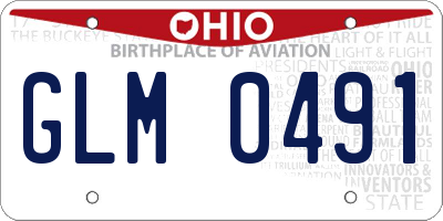 OH license plate GLM0491