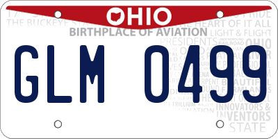 OH license plate GLM0499