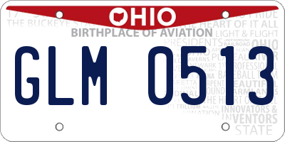 OH license plate GLM0513