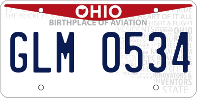 OH license plate GLM0534